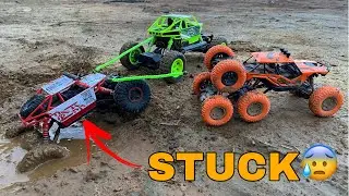 Badly stuck in mud | Rc car 4x4 rescue mission 🫡