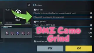 CODM DMZ Hunt is On Mission Complete the Contract of Hunt Squat once Camo Grind