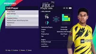 pes 21 jude bellingham modded face