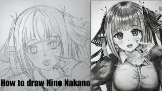How to draw anime manga: Nino Nakano in series Quintessential Quintuplets | Draw so easy Anime