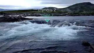 Пакрафтинг-2019. Квенна, порог №1_осмотр