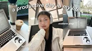 FALL STUDY VLOG | a productive day in my life: midterm prep, fall drinks, studies