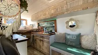 Adventure photographer & family live full time on the road | Van tour of self-converted off-grid van