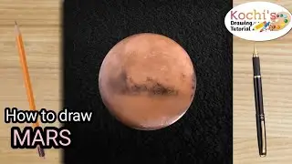 How to draw Mars Planet Step by Step || How to draw Mars easy || Mars Planet drawing