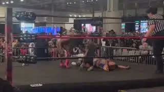 Nadia Sapphire gets flattened and pinned by young fan