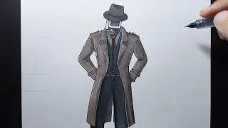 how to draw detective cameraman in skibidi toilet season 24