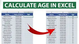 How to Calculate Age in Excel by Using Date of Birth | Count Age in Years, Months and Days in Excel