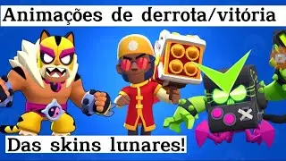ANIMAÇÕES DE DERROTA/VITÓRIA DE TODAS AS SKINS LUNARES DO BRAWL STARS!