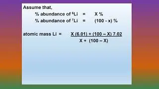 What is the percentage abundance of each isotope of Li