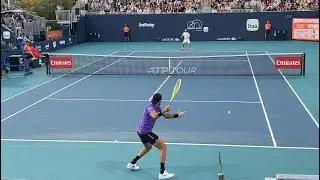 Berrettini vs Gaston Miami 2025 Court Level View [4K 60FPS]