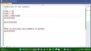 PYTHON PROGRAMME TO MULTIPLY TWO NUMBERS AND DISPLAY THE SUM