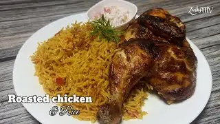 Roasted chicken and rice 🍚🤤✨