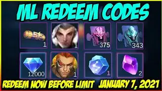 ML REDEEM CODES JANUARY 7, 2021 | MOBILE LEGENDS BANG BANG