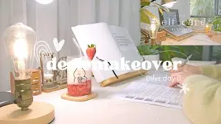 aesthetic desk makeover 🌿 hi, Dily! inspired ✨