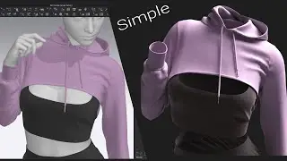 Crop Hoodie: A Step-by-Step Tutorial | Marvelous Designer / Clo3D