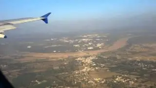 Indigo Airlines plane landing in Ahmedabad Airport