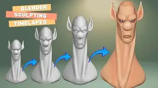 Character desing in Blender / Stylized cahracter Sculpting Timelapse