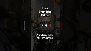 Funk Drum Backing Track - 87bpm  #drumloop #funkbeat #basspractice