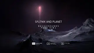 Sputnik and Planet Cosmos Backgrounds Pack 3in1 Preview