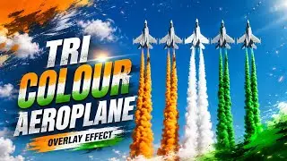 INDIAN TRICOLOR SMOKE JETS 🇮🇳✈️ |  OVERLAY EFFECT VIDEO | BLUE SCREEN VFX IndianFlag