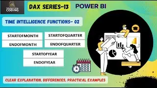 STARTOFMONTH, YEAR, QUARTER| ENDOFMONTH, YEAR, QUARTER| Power Bi| DAX Tutorial|