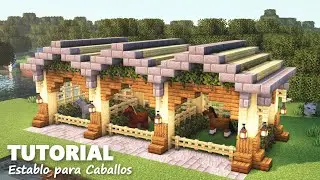 Como Construir un Establo para Caballos en Minecraft - Tutorial
