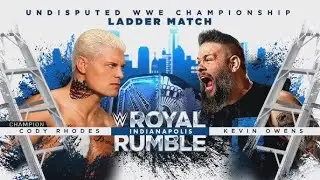 Cody Rhodes vs Kevin Owens | Ladder Match Royal Rumble | WWE 2K24 Simulación