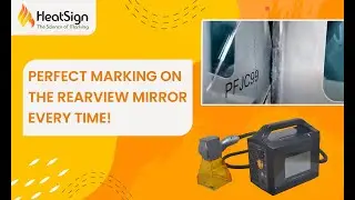 Precision Laser Marking on Car Rearview Mirror! 🔥 Portable Fiber Laser in Action #CarMarking