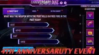 4th Anniversary Quiz Answer Day 