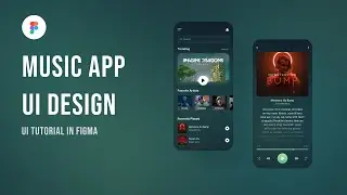 Music App UI Design using Figma (App UI UX Design | Tutorial For Beginners)