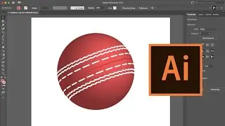 Creating Cricket Ball in Adobe Illustrator CC | Adobe Illustrator tutorial for beginners