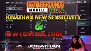 🔥Jonathan New Sensitivity Code & Control Code In BGMI🔥Jonathan New Sensitivity Code After Unban BGMI
