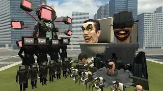 ALL BOSSES NEW MECHA TV WOMAN BOSS AND TV MAN VS SKIBIDI TOILETS In Garry's Mod!
