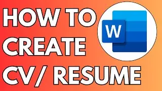 How To Create CV in MS Word - Make Resume (2024) Step by Step
