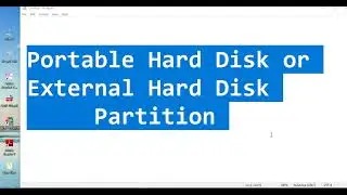 portable hard disk or external hard disk partition | portable hard disk in bangla