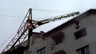 MKT-40 подъем стрелы / boom erecting Part 1/2