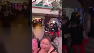 Acrobatic dancing show at Fremont experience downtown Las Vegas Nevada