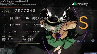 Leaf - Armageddon [Lunatic] 96.38% acc Osu! Mania