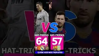 ¿Cuántos hat trick tiene Messi y Ronaldo? #messivsronaldo