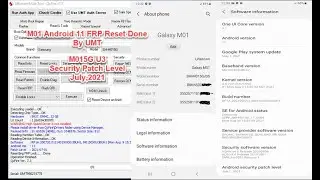 SAMSUNG M01 (M015G) ANDROID 11 FRP RESET DONE BY UMT