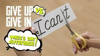 Give In 🆚 Give Up #whatsthedifference #whiterabbitenglish