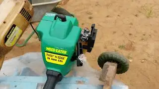 Making a lawn mower out of a trimmer. DIY device