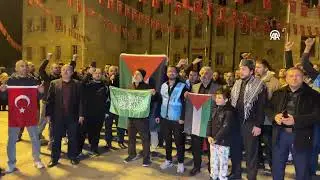 ISPARTA - İsrail'in Gazze'deki hastane saldırısı protesto edildi