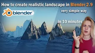 Blender TUTORIAL How to make realistic landscape in Blender 2.9 Blender for beginners | CG bird