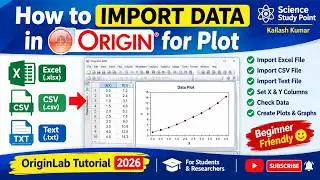 How to import data in origin for plot