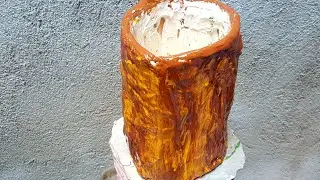 Idea Craft Cement | What happens if you cement and water | Easy and beautiful Flower Pot