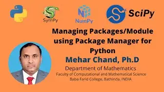 Lecture -11: Managing Packages/Module using Package Manager for Python