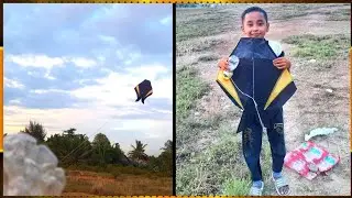 How to Make a Mini Size Cotek Blolong Kite from a Broomstick