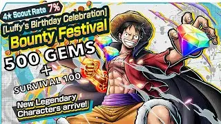 500💎 Onigashima Luffy Summon + Survival 100 Play Test | One Piece Bounty Rush