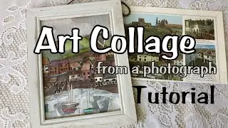 How to Create a Landscape Art Collage from Painted Papers, a Photographs & Some Felt Tip Pens